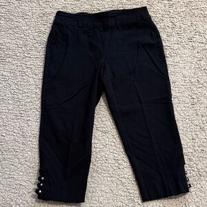 JM Collection Black Cropped Pants